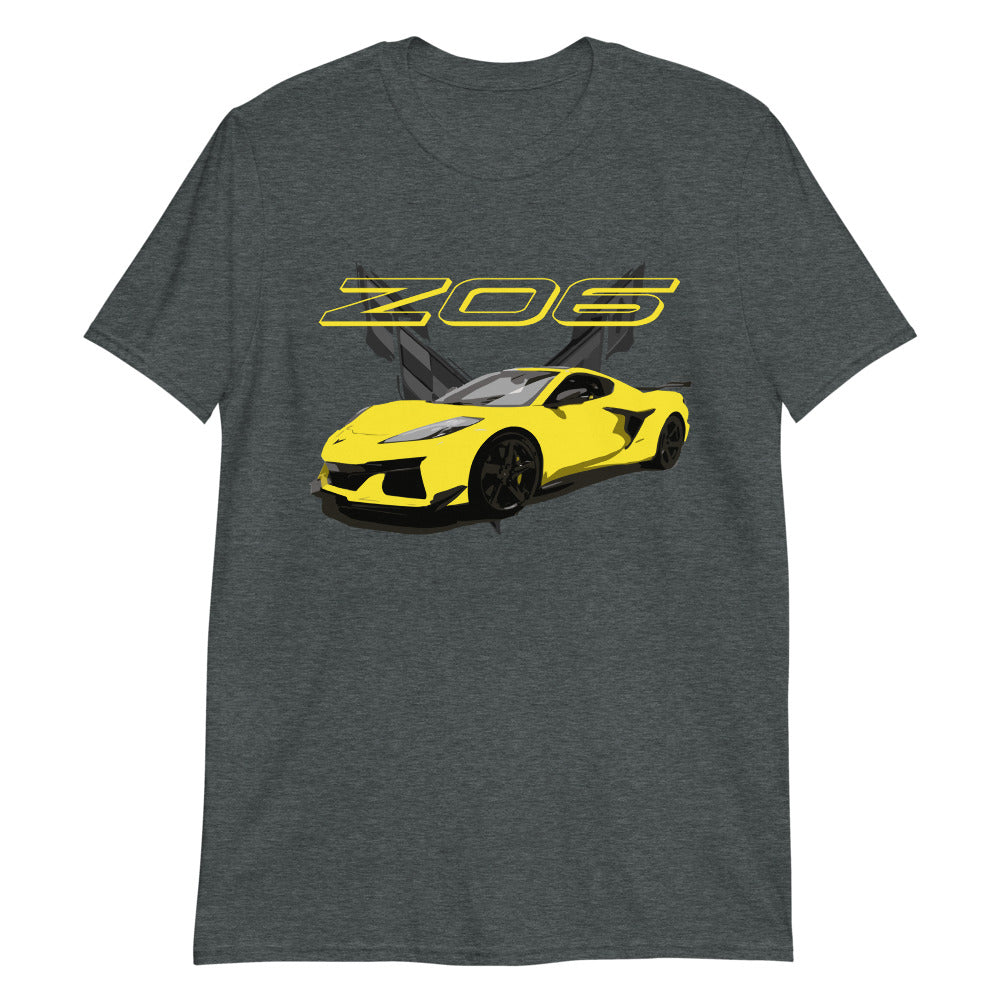 Yellow 2023 Corvette C8 Z06 Mid Engine American Sports Car T-Shirt