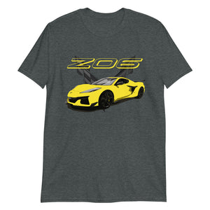 Yellow 2023 Corvette C8 Z06 Mid Engine American Sports Car T-Shirt