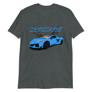 Rapid Blue 2023 C8 Z06 Corvette Owner Gift Short-Sleeve Unisex T-Shirt