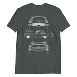 1957 Thunderbird Antique Classic Car Outline Art T-bird Collector Cars T-Shirt