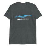 2023 Corvette Z06 C8 Vette Rapid Blue Silhouette T-Shirt