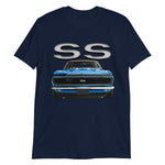 1968 Blue Camaro SS Muscle Car Owners Gift Short-Sleeve Unisex T-Shirt