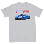 USA Blue Mid Engine C8 Corvette Owner Gift Short-Sleeve Unisex T-Shirt