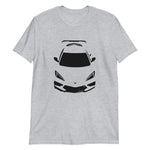Mid Engine Corvette C8 2020 2021 Top View American Sports Car T-Shirt