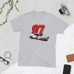 Red Farmer #97 1972 Ford Torino Race Car Short-Sleeve Unisex T-Shirt