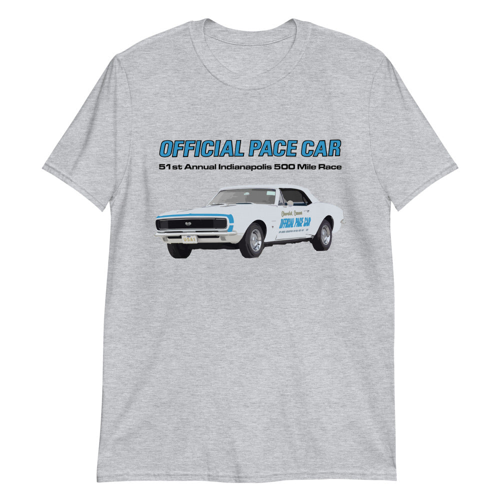 1967 Camaro SS Official Pace Car Indianapolis 500 Mile Race Short-Sleeve Unisex T-Shirt