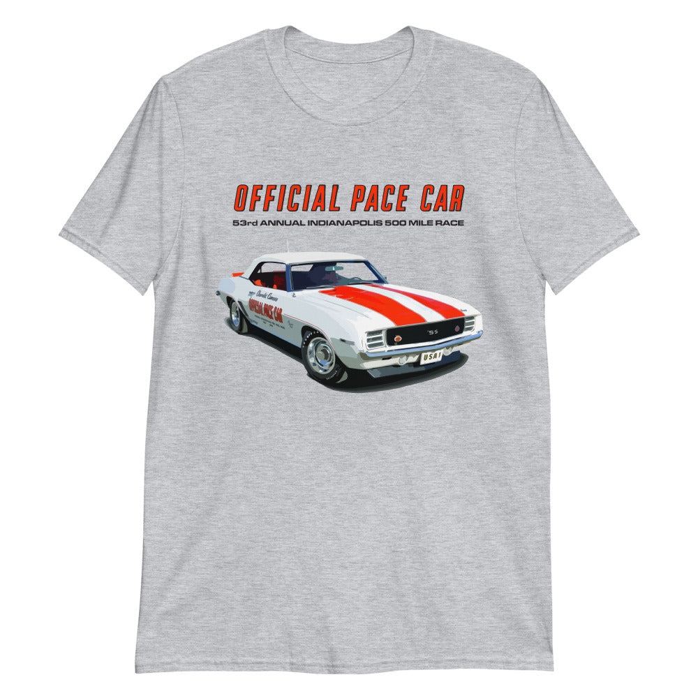 1969 Camaro SS Official Pace Car 53rd Indianapolis 500 Mile Race T-Shirt