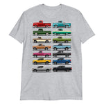 Evolution of Ford Trucks F Series 1948 - 2021  F1 F100 F150 Short-Sleeve T-Shirt