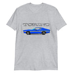 1972 Blue Ford Gran Torino Sport Muscle Car Owner Gift Short-Sleeve T-Shirt