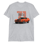 1971 Mach 1 Mustang Orange Muscle Car Short-Sleeve Unisex T-Shirt