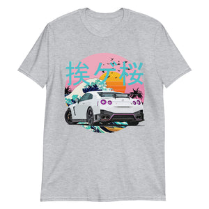 Vaporwave Japanese Aesthetic R35 GTR Skyline JDM Tuner Car Drift Racing T-Shirt