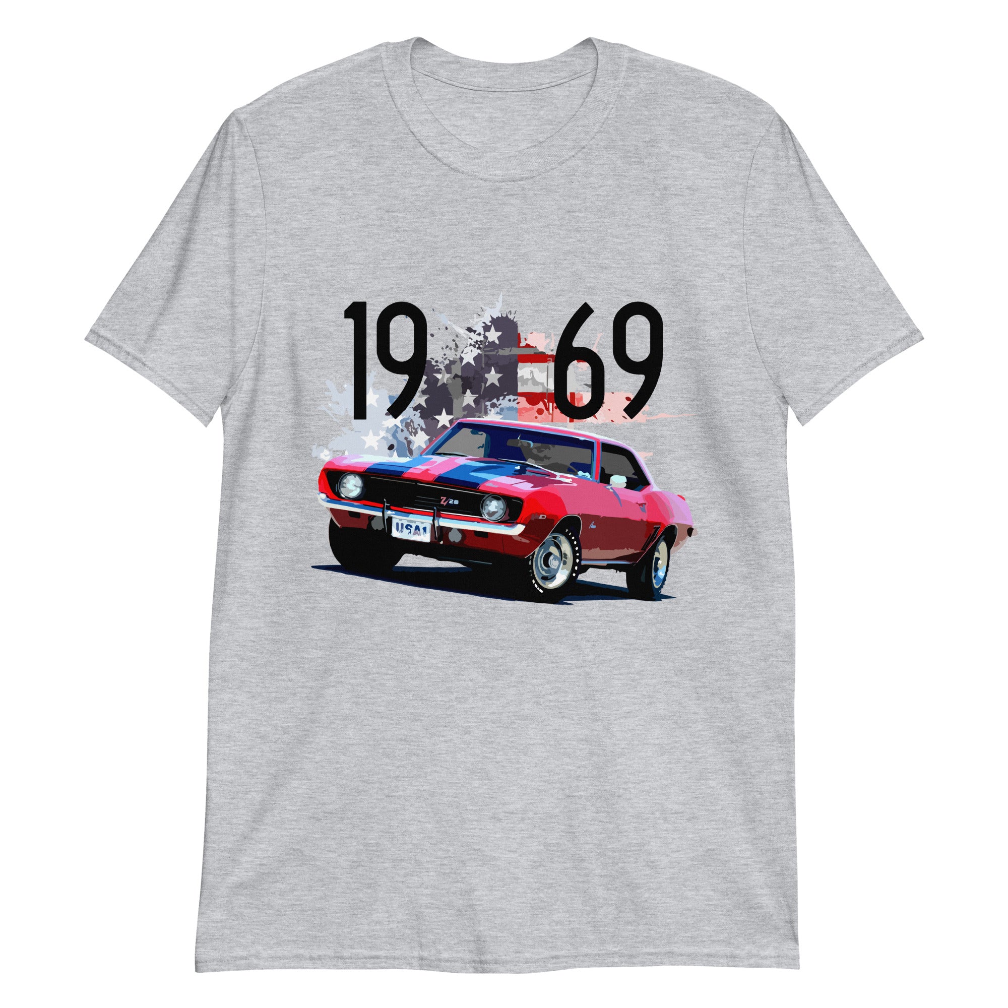 1969 Red Chevy Camaro Z28 Z/28 American Muscle Car Short-Sleeve Unisex T-Shirt