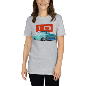 1966 Chevy C10 Slammed Antique Pickup Truck Short-Sleeve Unisex T-Shirt