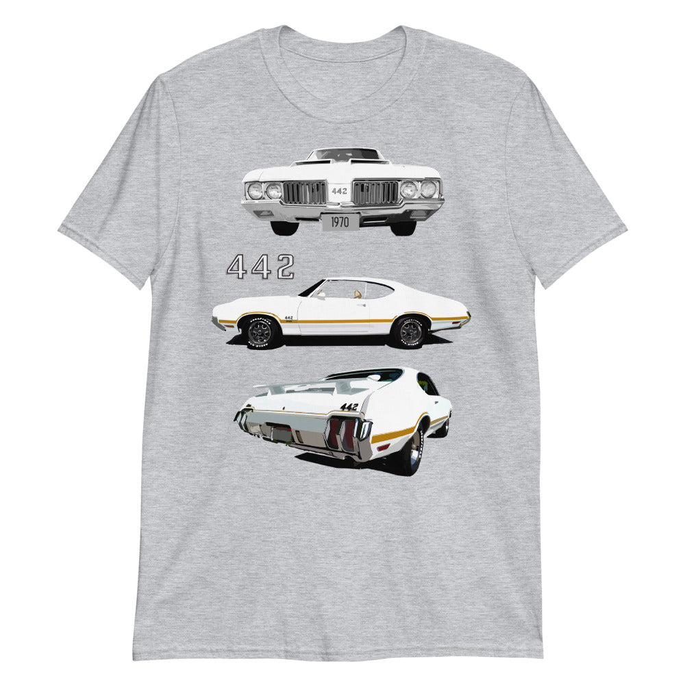 1970 Olds 442 Muscle Car Collector Cars Gift Short-Sleeve Unisex T-Shirt