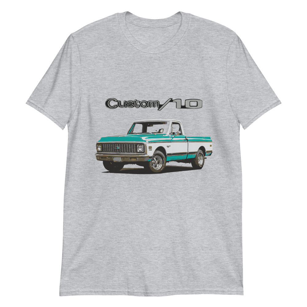 1972 Chevy C10 Custom 10 Pickup Truck Collector Short-Sleeve Unisex T-Shirt