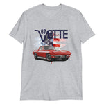 1967 Red Corvette C2 American Classic car Art 67 Vette Short-Sleeve T-Shirt