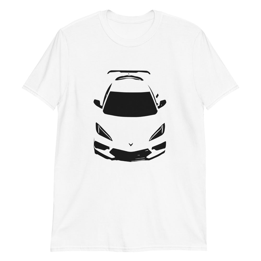 Mid Engine Corvette C8 2020 2021 Top View American Sports Car T-Shirt