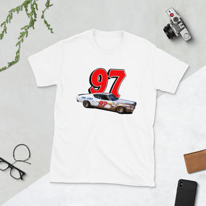 Red Farmer #97 1972 Ford Torino Race Car Short-Sleeve Unisex T-Shirt