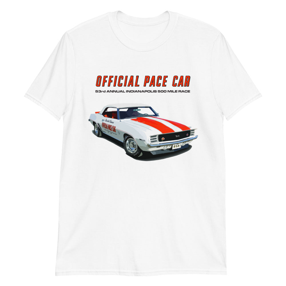 1969 Camaro SS Official Pace Car 53rd Indianapolis 500 Mile Race T-Shirt