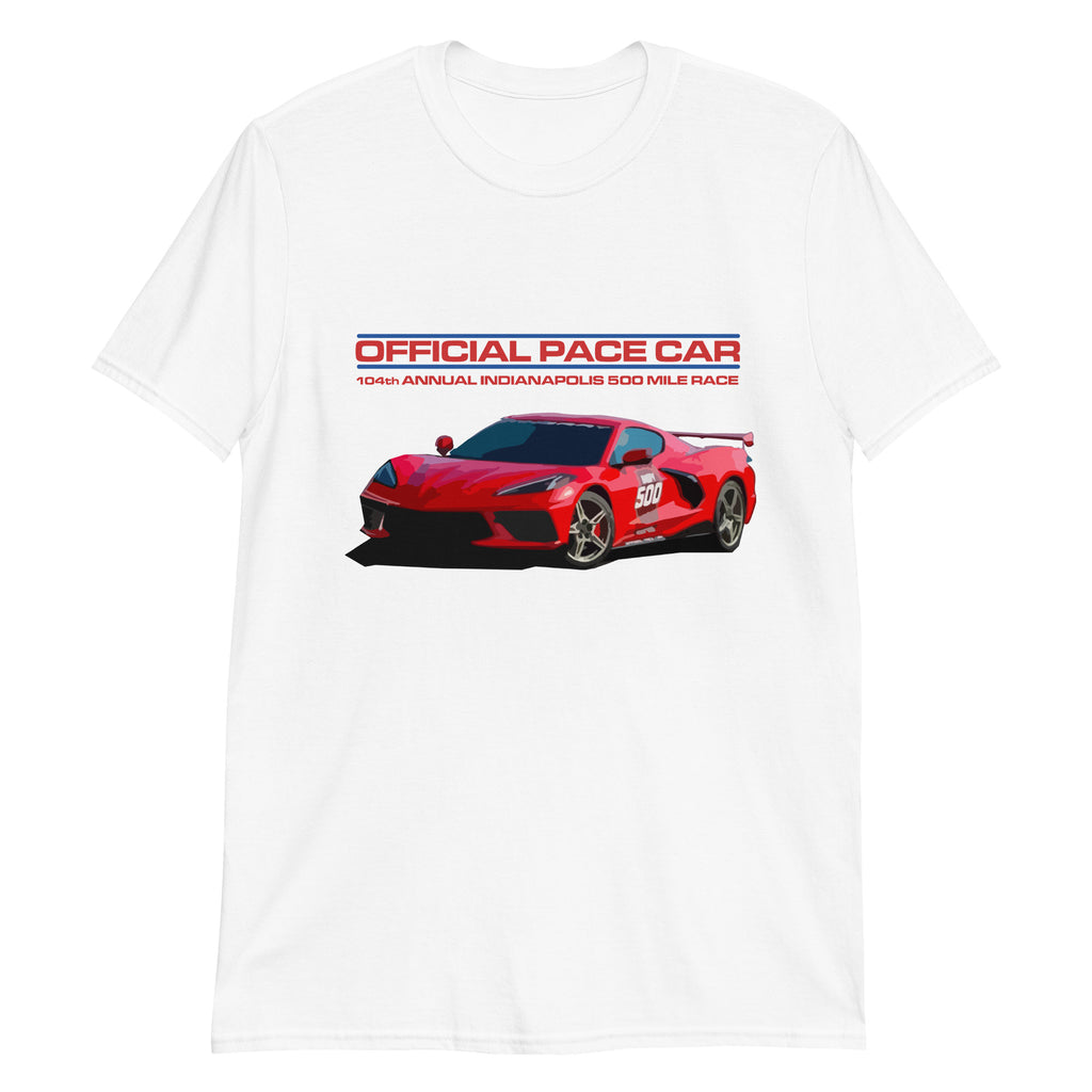 2020 Corvette C8 Pace Car Indianapolis 500 Mile Race Short-Sleeve Unisex T-Shirt