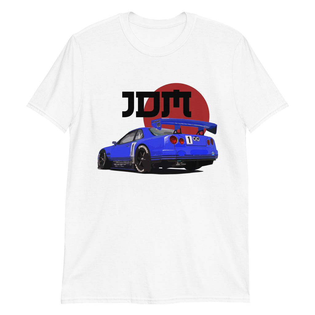R34 Skyline GTR GT-R Race Car JDM Tuner Drift Racing Short-Sleeve T-Shirt