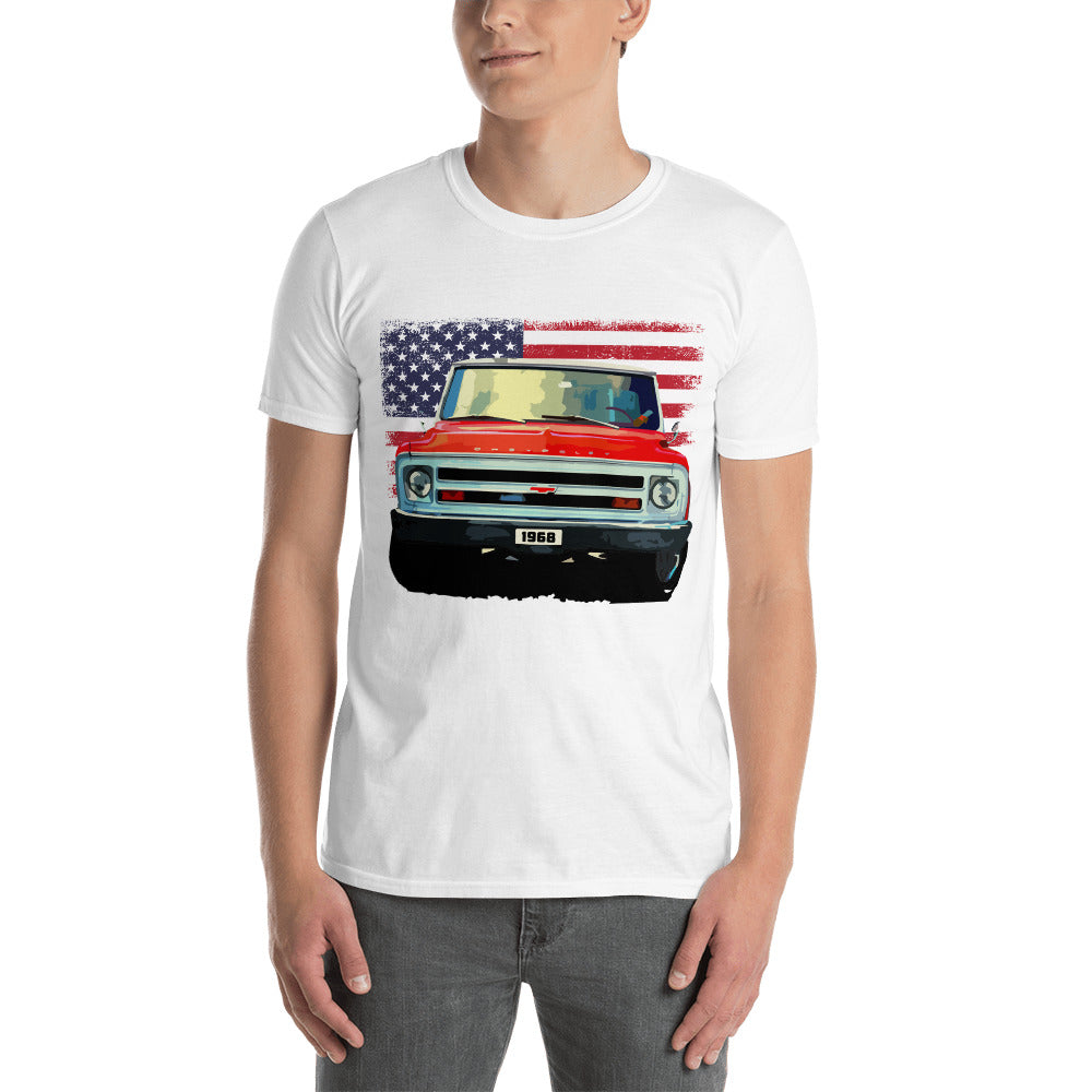 1968 Red Chevy C10 Pickup Truck Owner Gift Short-Sleeve Unisex T-Shirt