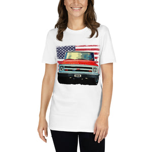 1968 Red Chevy C10 Pickup Truck Owner Gift Short-Sleeve Unisex T-Shirt