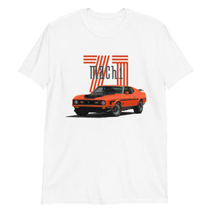 1971 Mach 1 Mustang Orange Muscle Car Short-Sleeve Unisex T-Shirt