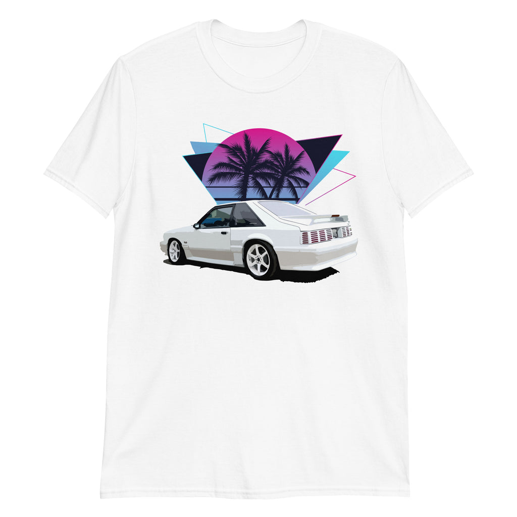 80s 90s Vaporwave Mustang Foxbody 5.0 GT Short-Sleeve Unisex T-Shirt