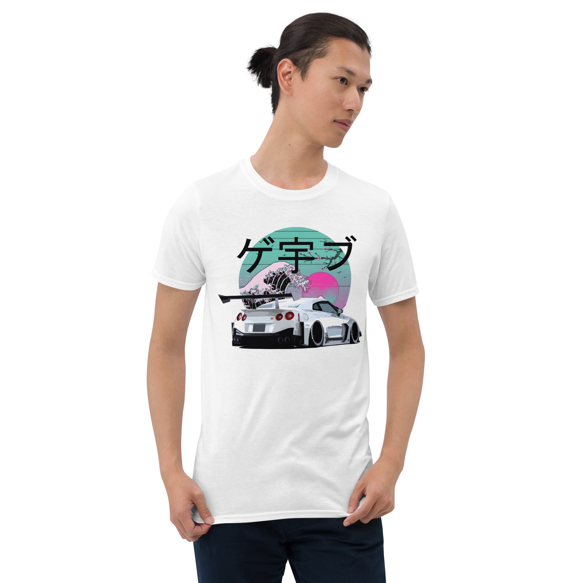 Vaporwave Aesthetic R35 GTR GT-R Skyline Tuner Drift Racing Short-Sleeve T-Shirt