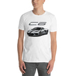 2021 Blade Silver Metallic Corvette C8 Owner Gift Short-Sleeve Unisex T-Shirt