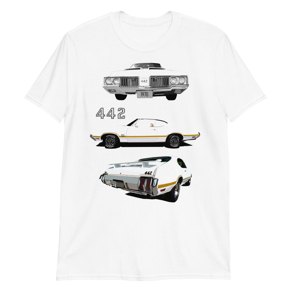 1970 Olds 442 Muscle Car Collector Cars Gift Short-Sleeve Unisex T-Shirt