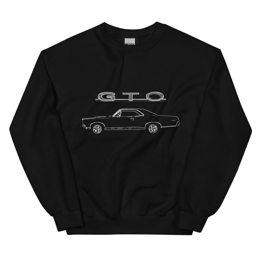 1967 GTO Line Art Muscle Car Owner Gift Unisex Sweatshirt