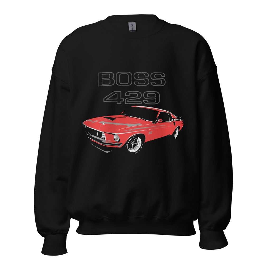1969 Mustang Boss 429 Red Rare Muscle Car Collector Gift Unisex Sweatshirt