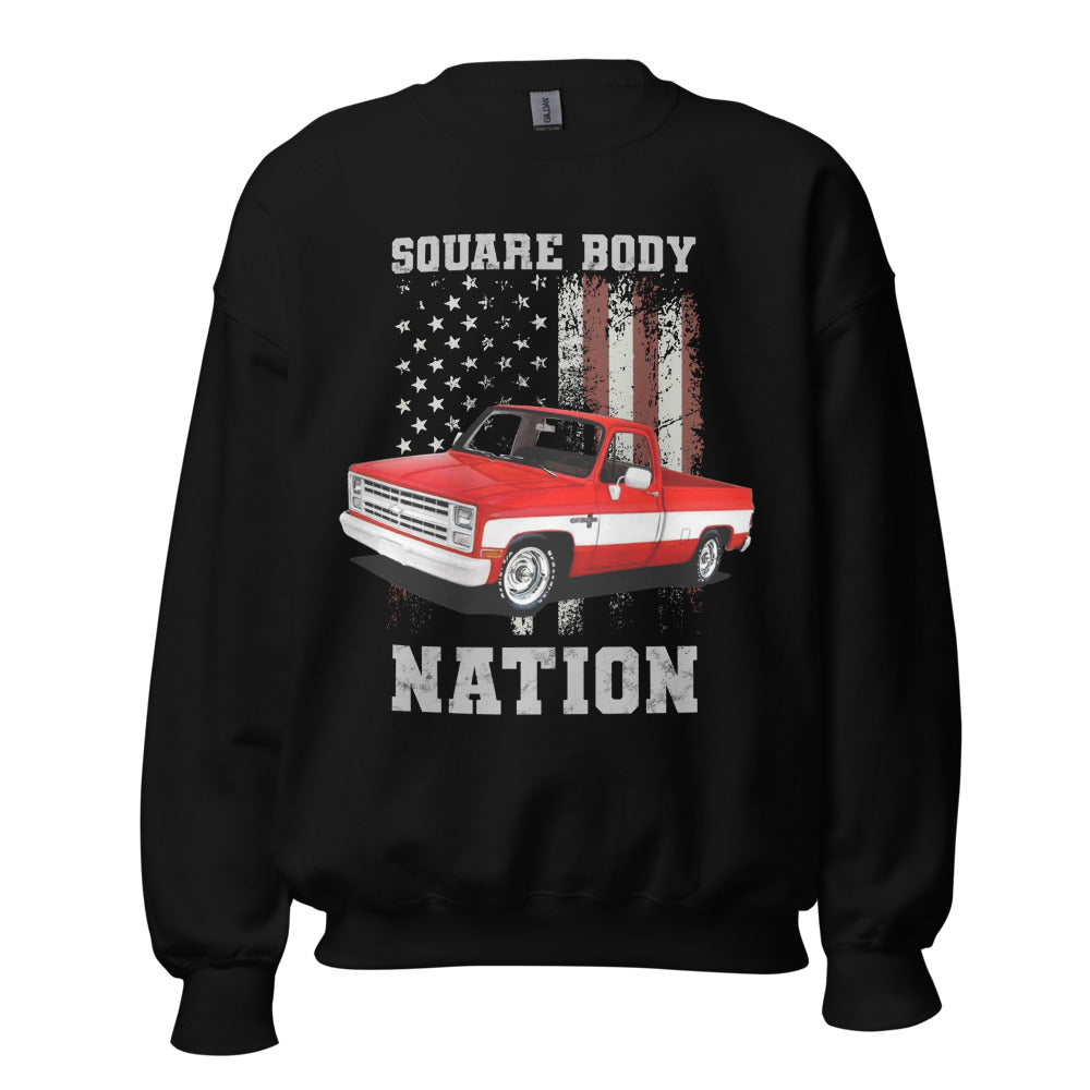 1987 Chevy C10 Silverado Square Body American Pickup Truck Unisex Sweatshirt