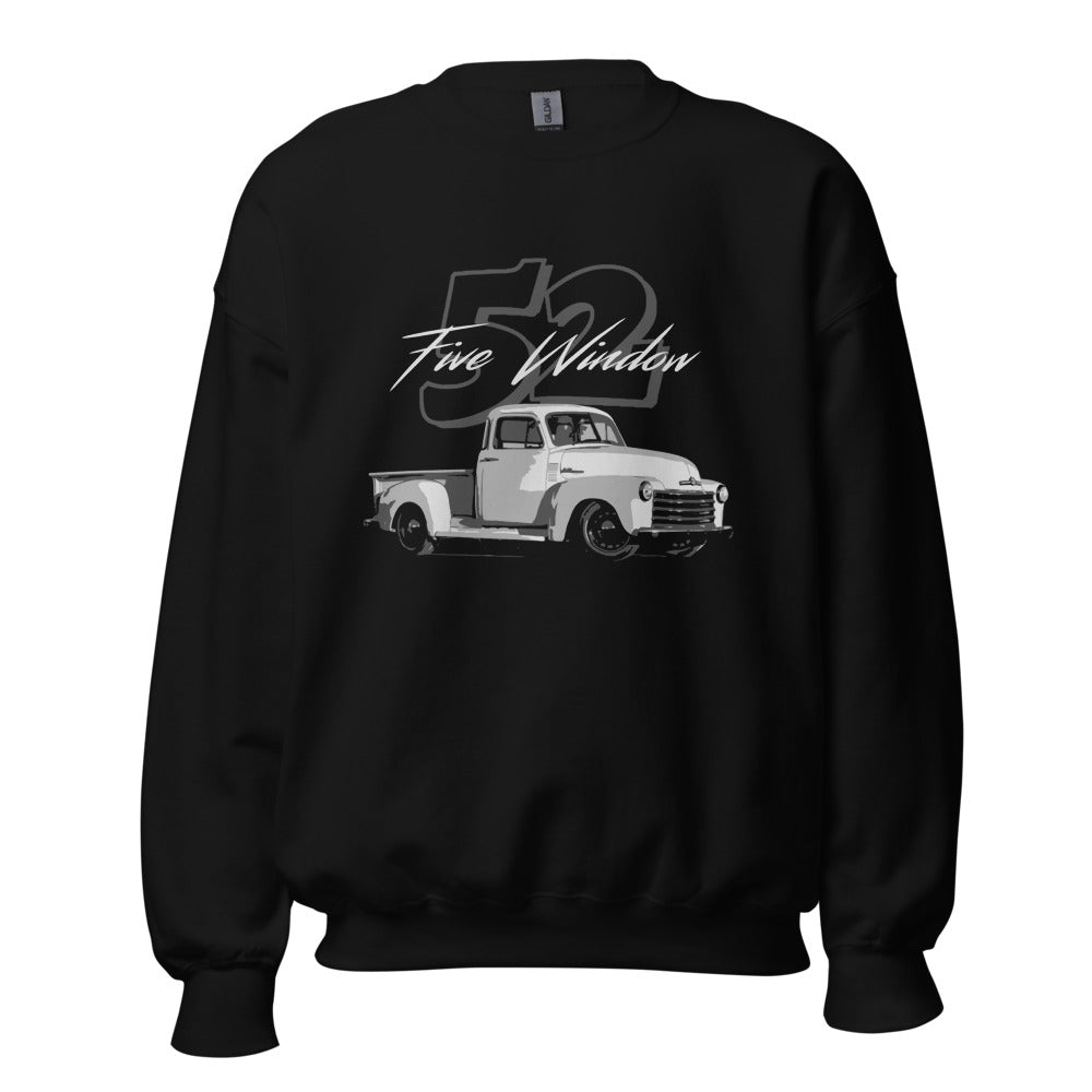 1952 Five Window Chevy Pickup Antique American Truck Collector Sweatshirt