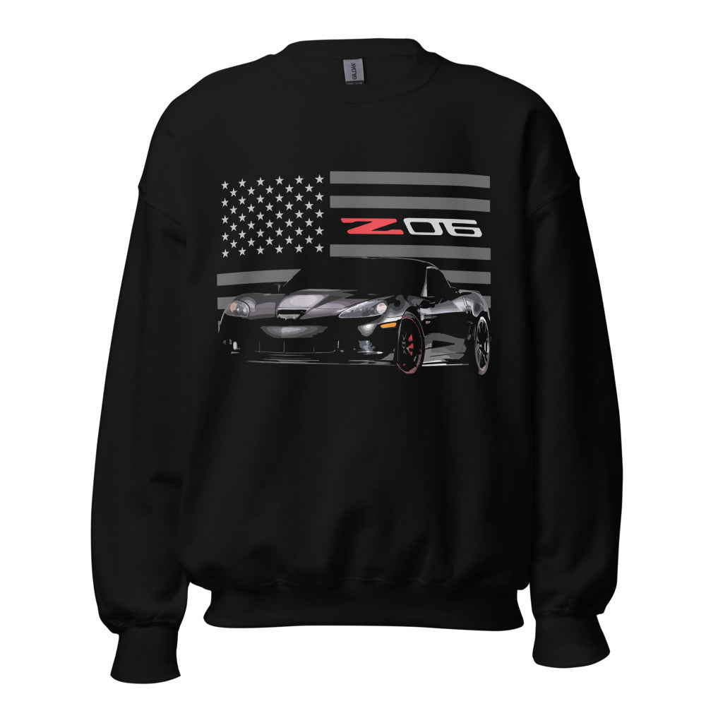 Black Corvette C6 Z06 Vette Driver Car Club Custom Sweatshirt