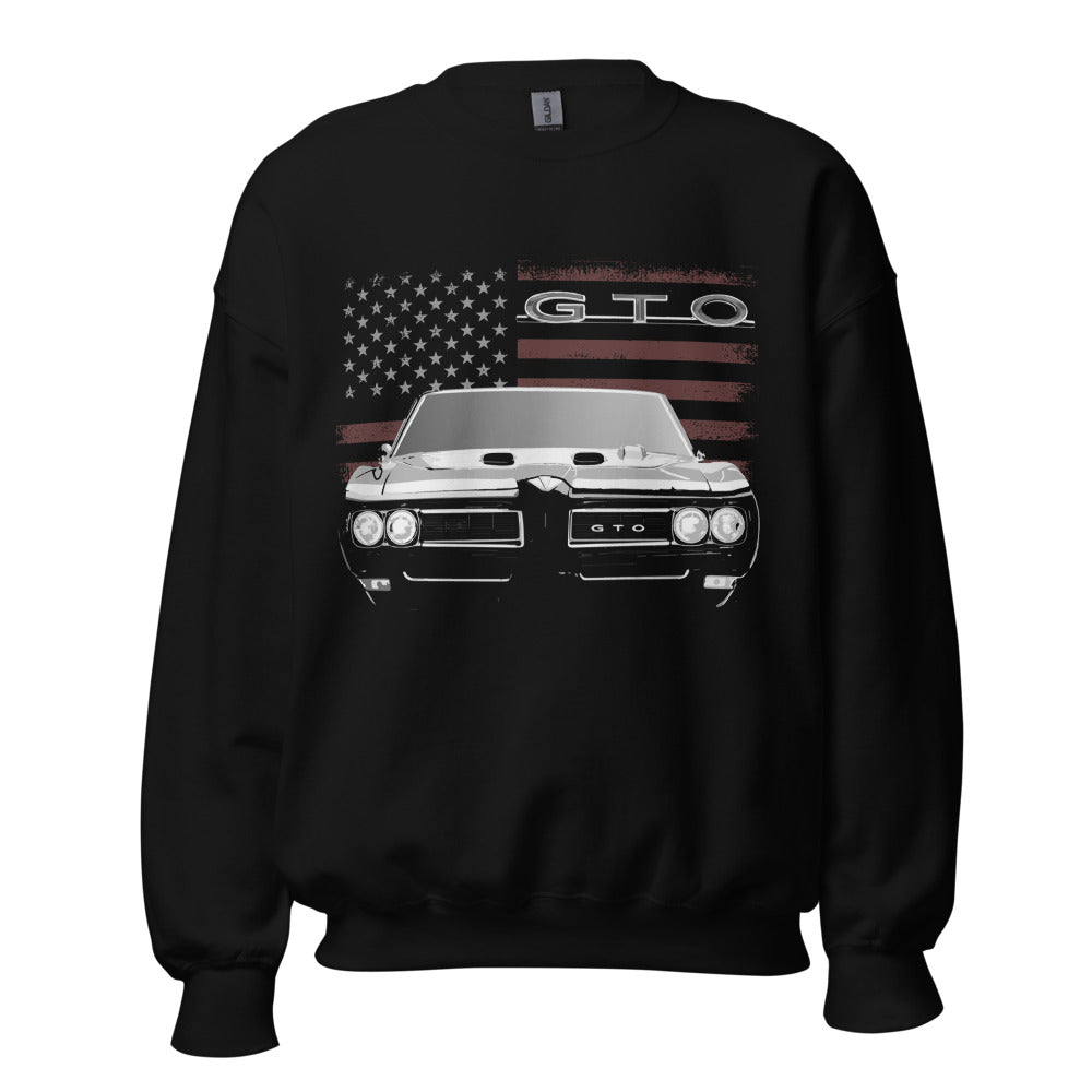 1968 GTO American Muscle Car USA Gift for Collector Car Owner Sweatshirt