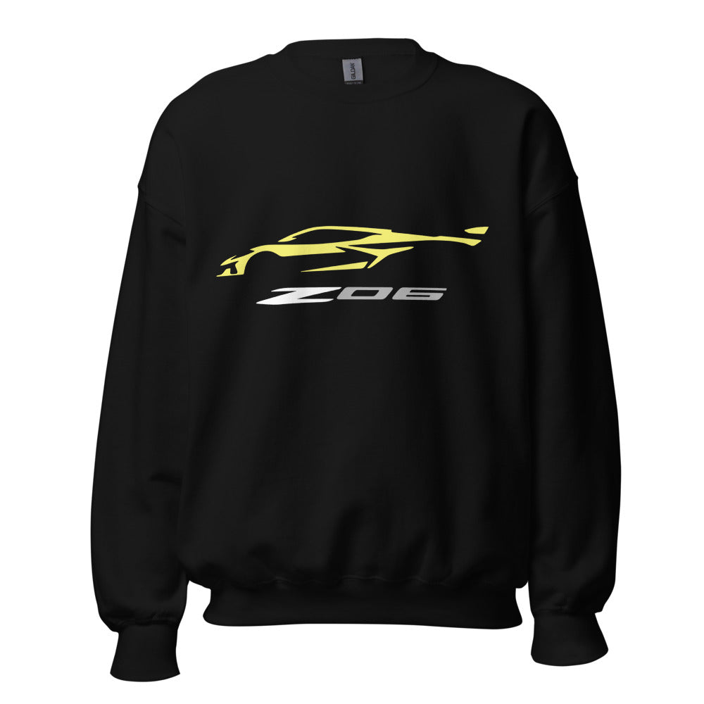 2023 Corvette Z06 C8 Vette Accelerate Yellow Custom Sweatshirt
