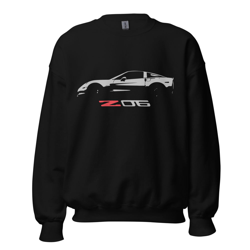 2013 Corvette Z06 C6 Vette Silhouette Custom Car Club Sweatshirt