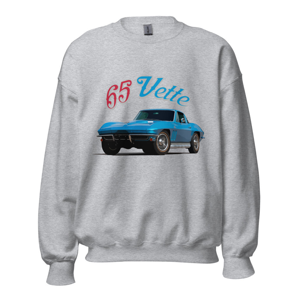 1965 Corvette Coupe C2 Vette Classic Collector Car Custom Sweatshirt