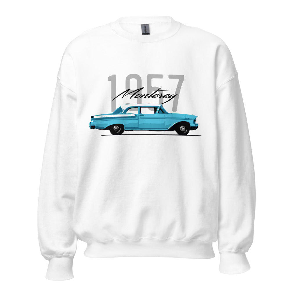 1957 Monterey Antique American Car Automotive Nostalgia Sweatshirt