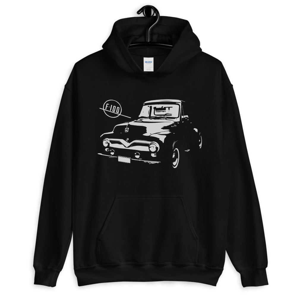 1955 Ford F100 Truck Black Hoodie
