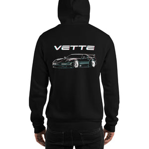 Corvette C4 80s Aesthetic Custom Line Art Unisex Hoodie