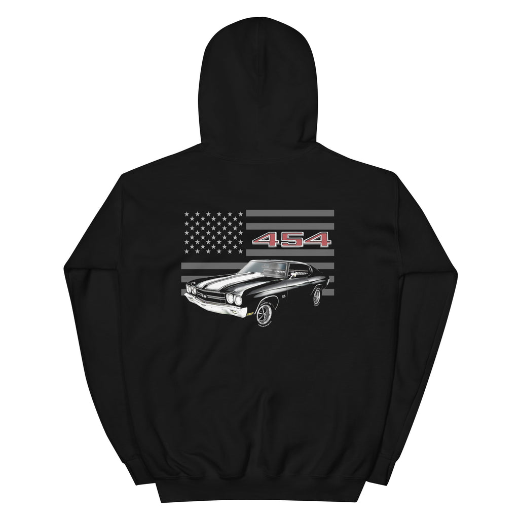 Black 1970 Chevelle 454 SS Muscle Car Owner Gift Unisex Hoodie