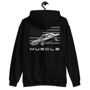 Black Challenger American Muscle Car Owner Gift Unisex Hoodie