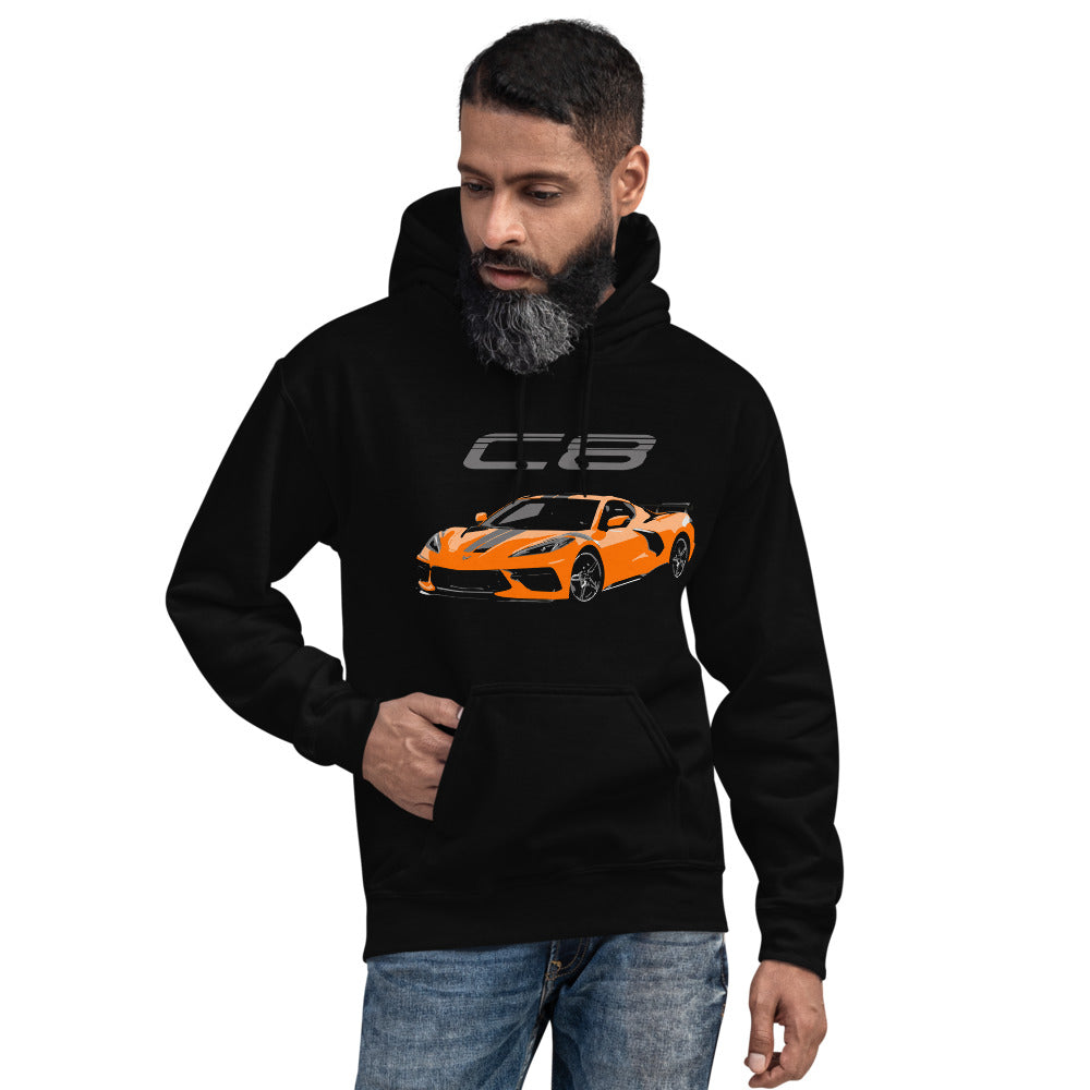 Amplify Orange 2022 Corvette C8 Owner Gift Unisex Hoodie