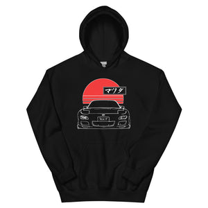 JDM RX-7 Red Sun Japanese Tuner Drift Street Racing RX7 Unisex Hoodie