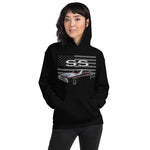 Black Chevy Chevelle SS Classic Muscle Car Owner Gift Unisex Hoodie