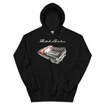 1957 Black 57 Chevy Bel Air Convertible Antique Car Unisex Hoodie